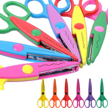 Craft Scissors Decorative Edge 12 Pack, Zig Zag Safety Scissors for Kids and Adults, Scrapbooking and Craft Supplies