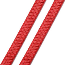 1 Meter Vintage Black Brown Real Genuine Leather Cords Flat 8mm 10mm 12mm for Bracelet Jewelry Making Red Color