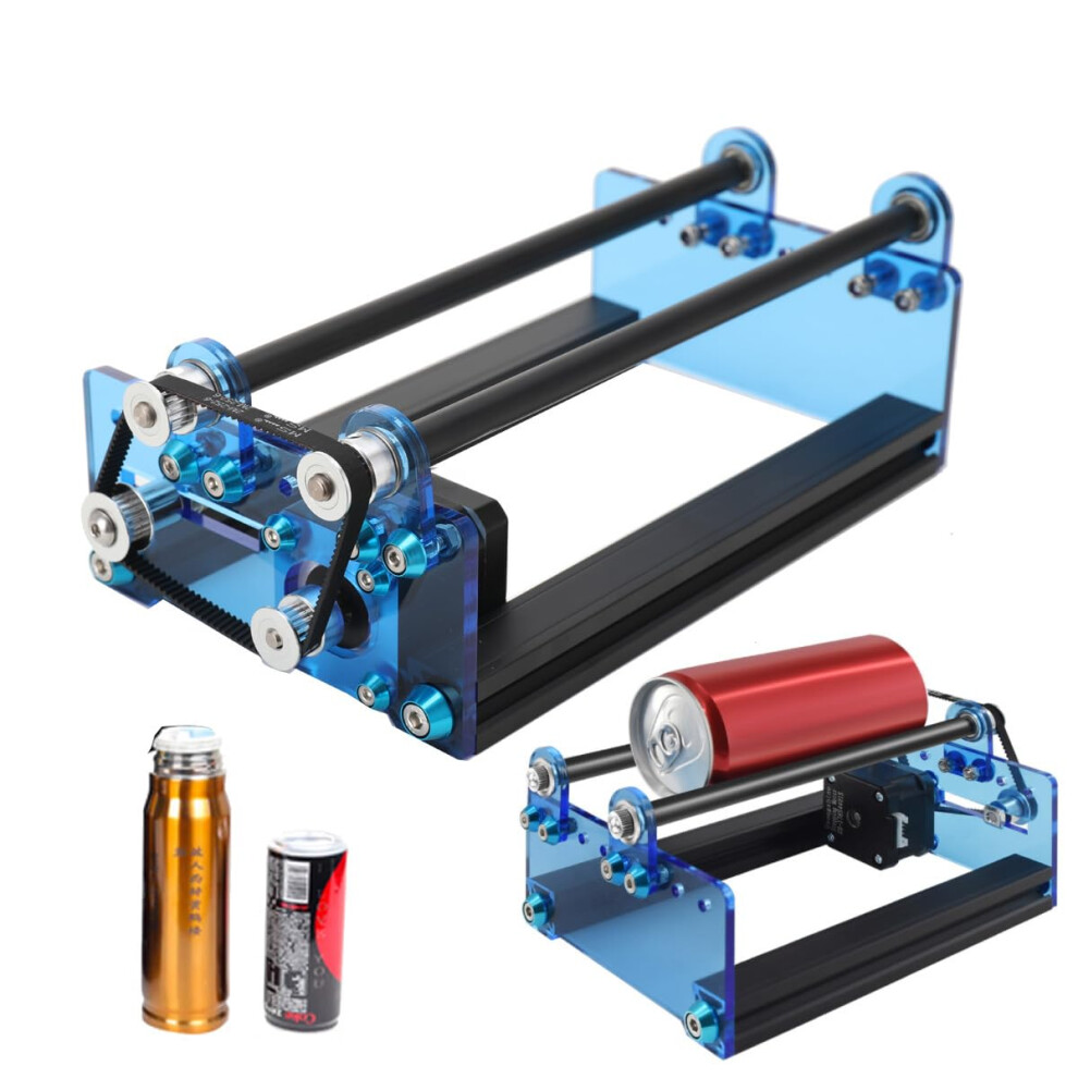 Laser Rotary Y-Axis Roller Attachment For Laser Engraving And Cutting Cylindrical Objects Like Cans And Bottles 6482260714332