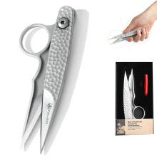 Microcrystalline Steel Scissors for Fabric Cutting, Rust-Resistant Embroidery Scissors with Comfort Grip