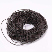 Genuine Cow Leather Round Thong Cord 2.5Mm X 5M for DIY Jewelry Making Necklace Bracelet - Auburn Color 3 Pack