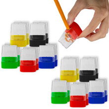100 Pack Handheld Manual Pencil Sharpeners Bulk Plastic Sharpeners for School Colored Pencils #2 Pencils Crafts Art Classrooms