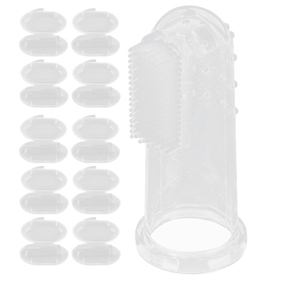 10pcs Baby Finger Toothbrush Infant Silicone Soft