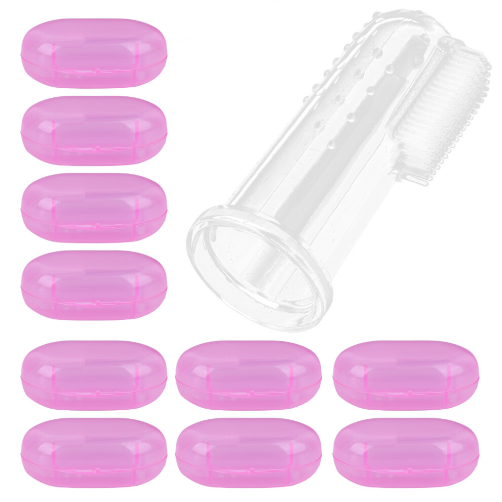 10pcs Baby Finger Toothbrush Infant Silicone Soft
