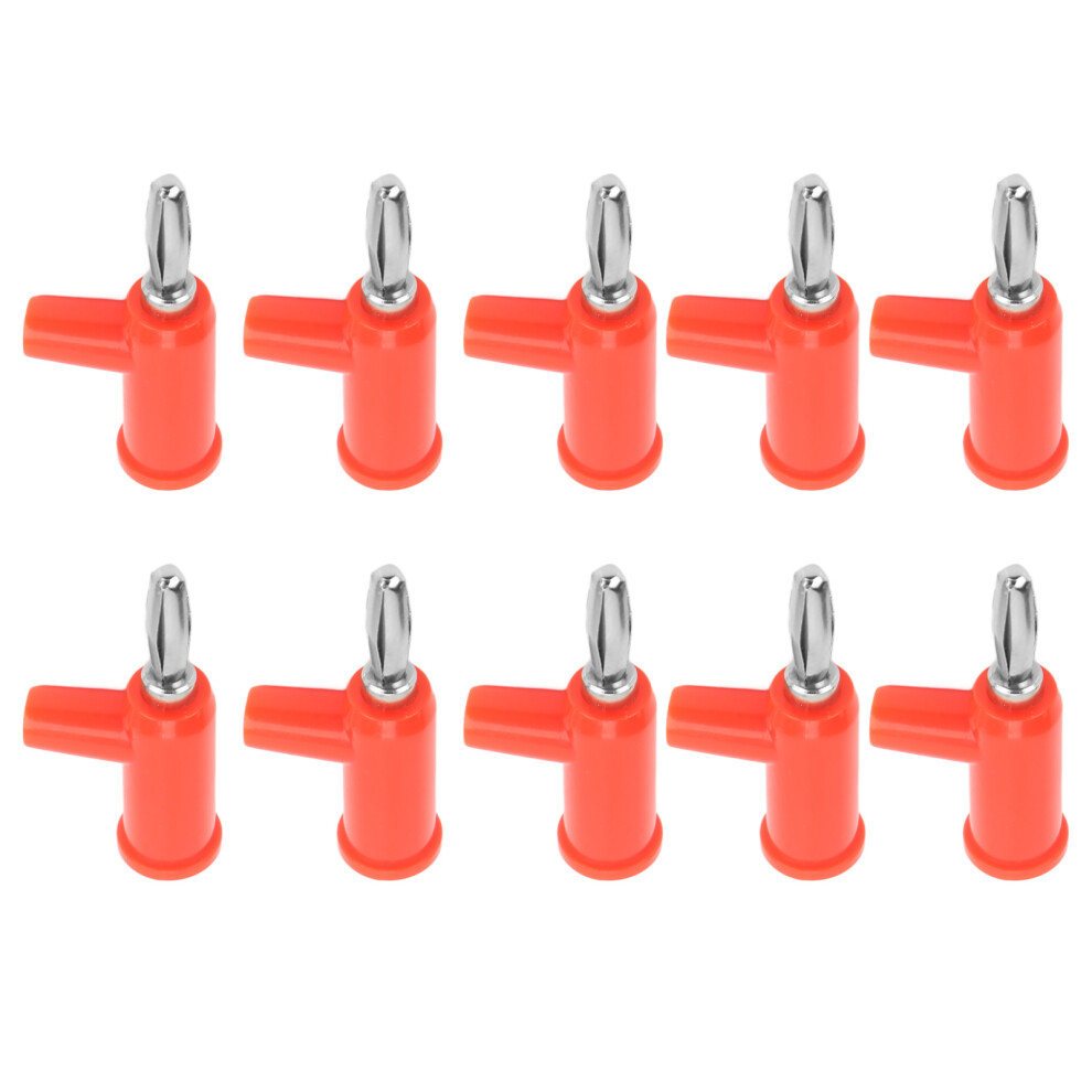 10Pcs 4Mm Stackable Banana Plug Brass Solderless Red Security Accessories 4921342439241