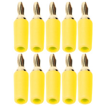 10007 10 piezas Conector banana 2,5 mm chapado en oro amarillo