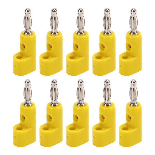 Conectores banana apilables de 4mm 10 piezas Amarillo 24A 1