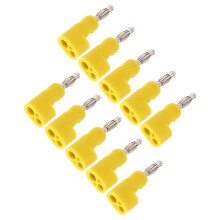 Conectores banana apilables de 4mm 10 piezas Amarillo 24A