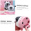 Electric Pencil Sharpener Automatic Pink Handheld Vertical Plastic Sharpener for Eye Liner and Pencils 5
