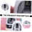 Electric Pencil Sharpener Automatic Pink Handheld Vertical Plastic Sharpener for Eye Liner and Pencils 3