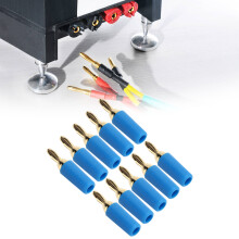 10 piezas de conector banana de 2,5 mm azul 10007 tipo de soldadura