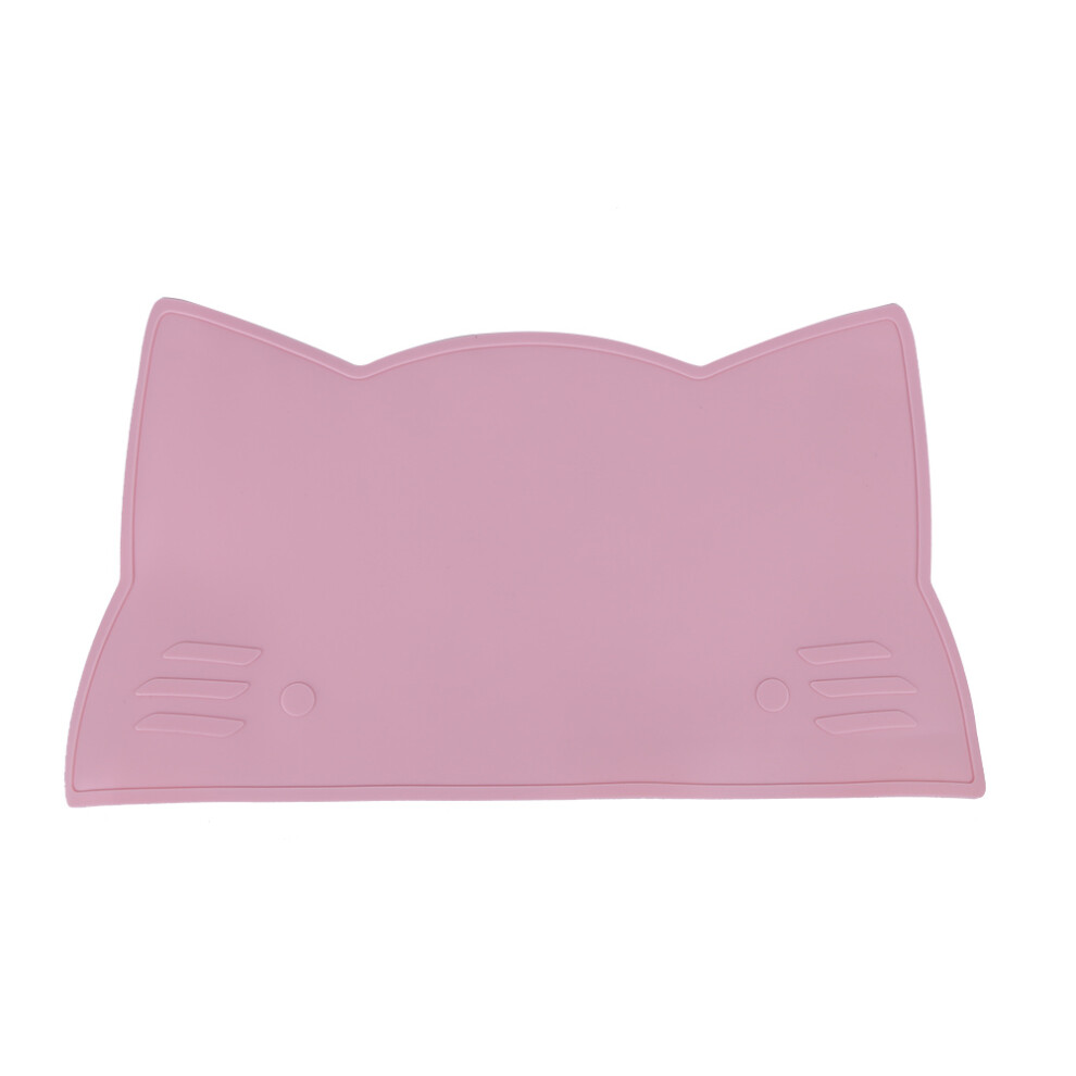 Baby Placemat Silicone Suction Table Mat Nonslip Pink