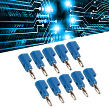 Spina banana blu da 4 mm a vite aperta 10 pezzi 30V-60V 24 A