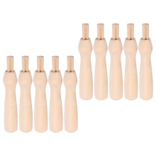 Poking Felting Needle Pen Set, 10 Wooden Punch Needle Holders for Cross Stitch and Wool Felting Crafts
