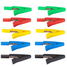 Elektrische Draht-Testclip-Klammern 30V‑60V maximal 10A 6mm/0,24 Zoll geöffnet für 2mm Bananenstecker Elektronische Geräte