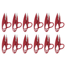 12Pcs Stainless Steel Portable Sewing Scissors with Finger Ring Design, Compact Multifunctional Tailoring and Crafting Tools