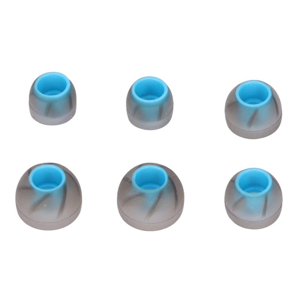 6Pcs Earphone Eartips Silicone Soft Noise Blue 9387669017688