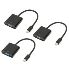 3pcs Mini DP to VGA Adapter 1900x1200 60Hz Stable