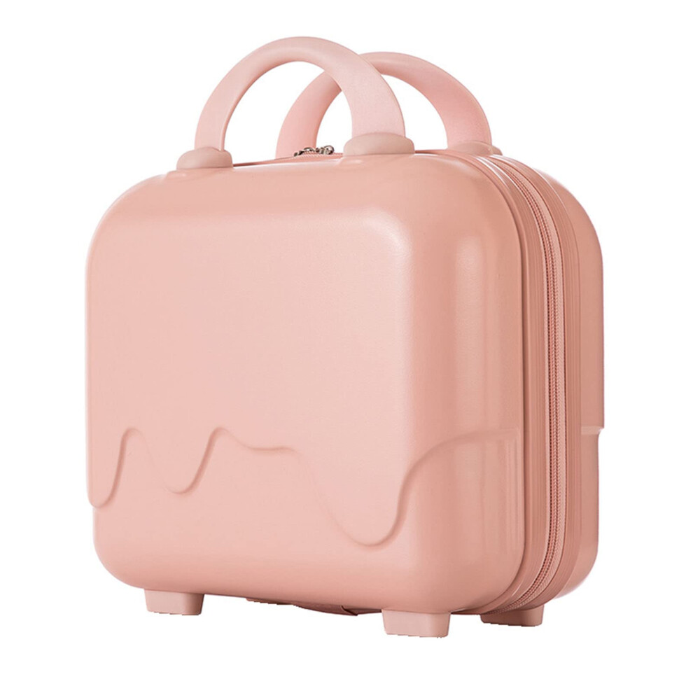 Portable 14 Inch Makeup Suitcase Cosmetic Bag for Travel Camping Women Girls ABS Material Carrying Case