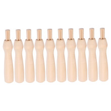 Professional Embroidery Needle Handles 5 Sets Wooden Punch Needle Handles for Felting Projects 10 Pieces Each Set