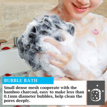 3 Stück Bad-Duschschwamm Exfoliating Pouf Loofah Duschpeeling Netzkörperbürste Ball für Frauen Männer
