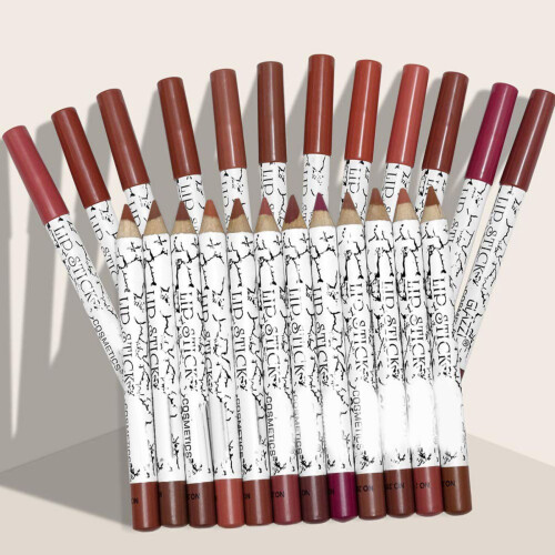12 pièces ensemble de crayons à lèvres mats 13,5  1,5 cm, 2 g multicolore 2