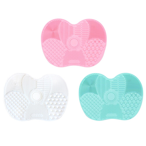 Silicone Makeup Brush Cleaning Mat with Suction Cup, 15.7x11.7cm 2