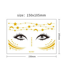 12 Blätter Gesicht-Tattoo-Aufkleber, Sommersprossen-Gesichtssticker für Damen und Mädchen, temporäre Wasser-Transfers-Tattoos für Make-up,