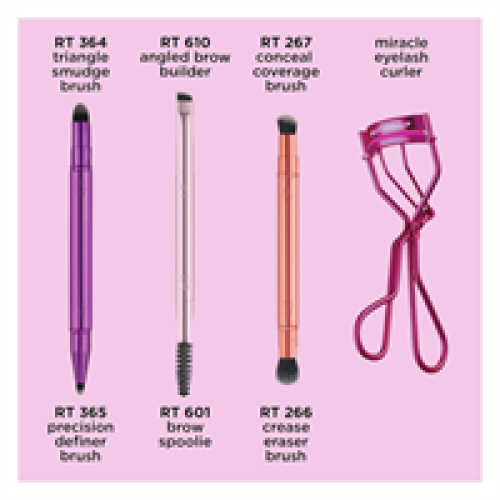 Real Techniques Real Techniques Double Time Brush + Lash 4 Piece Set - Multicolour 2