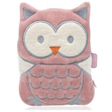 Babyjem Cherry Seeds Filled Velvet Colic Owl Shaped Baby Pillow |Natural heat therapy gas & tummy pain - Rose