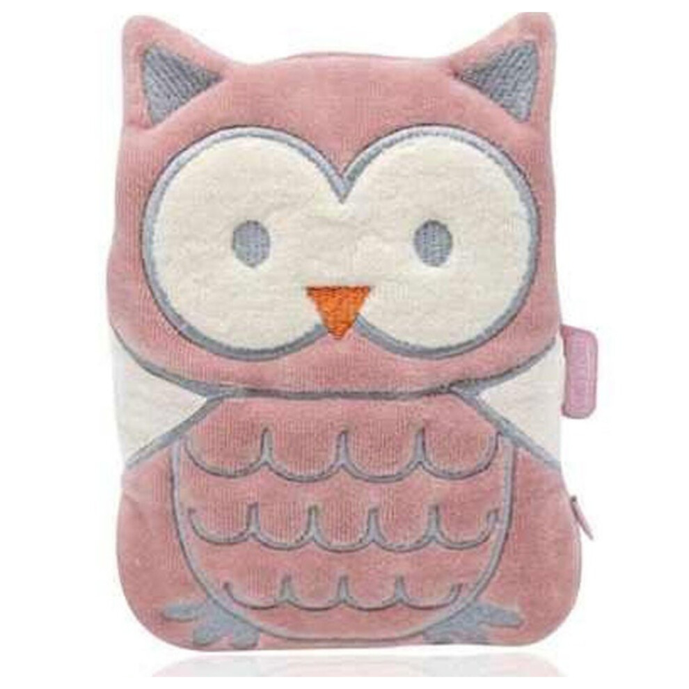 Babyjem Cherry Seeds Filled Velvet Colic Owl Shaped Baby Pillow |Natural heat therapy  gas & tummy pain - Rose