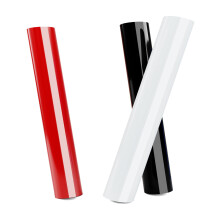 Heat Transfer Vinyl HTV 3-Roll 12" x 20Ft Iron On Vinyl for Shirts in 3 Colors Compatible with Cricut Machines for Christmas DIY Designs