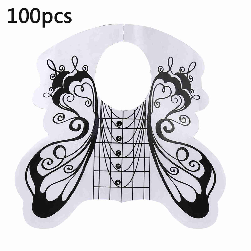 100pcs Oval Nail Shape Manicure Adhesive Tool For