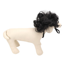 Adjustable Washable Nylon Pet Wig for Small to Large Dogs & Cats Black