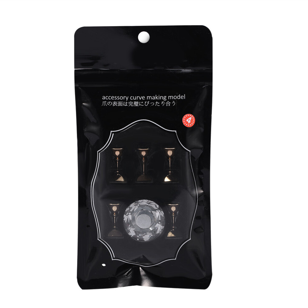 White Magnetic Nail Tip Practice Stand Base Alloy Holder