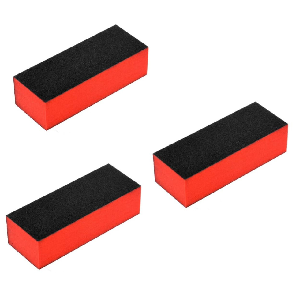 Nail File and Buffer Kit 3 Sets Washable 3-Sided Sponge Nail Files Sanding Blocks Buffing Block 10pcs Grit 240/320/400