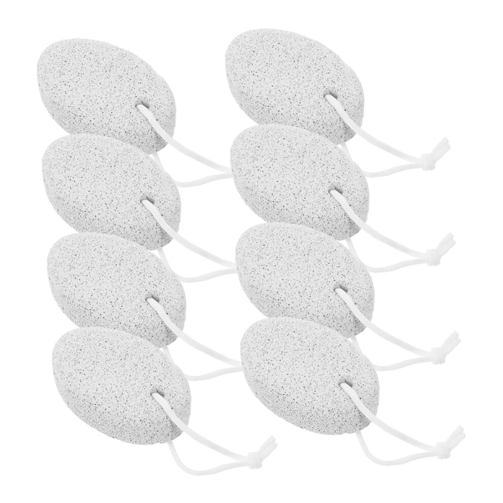 8pcs Pumice Stones Set for Feet Care, Dead Skin Remover Foot File, Pedicure Supplies with Ergonomic Grip