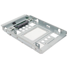 Festplattenfach mit guter Wärmeableitung, Hot Swap, Silber, 2,5 Zoll SSD auf 3,5 Zoll SATA Festplatteneinschub für Computer