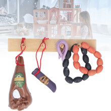 Miniature rack suspendu pour saucisses et jambons - Modèle pour jeux d'imitation chez les enfants - Échelle 1:12