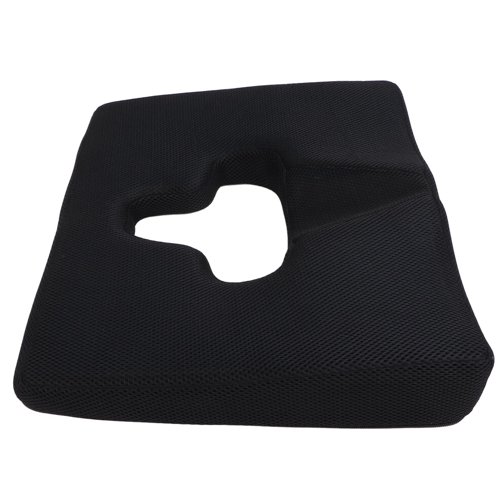 Black Prevent Bedsore Cushion Slow Rebound Breathable Hemorrhoid 45X38x7cm