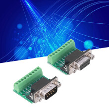 Connettore DB9 maschio/femmina RS232 RS485 adattatore terminale a vite 9 pin 9 fori