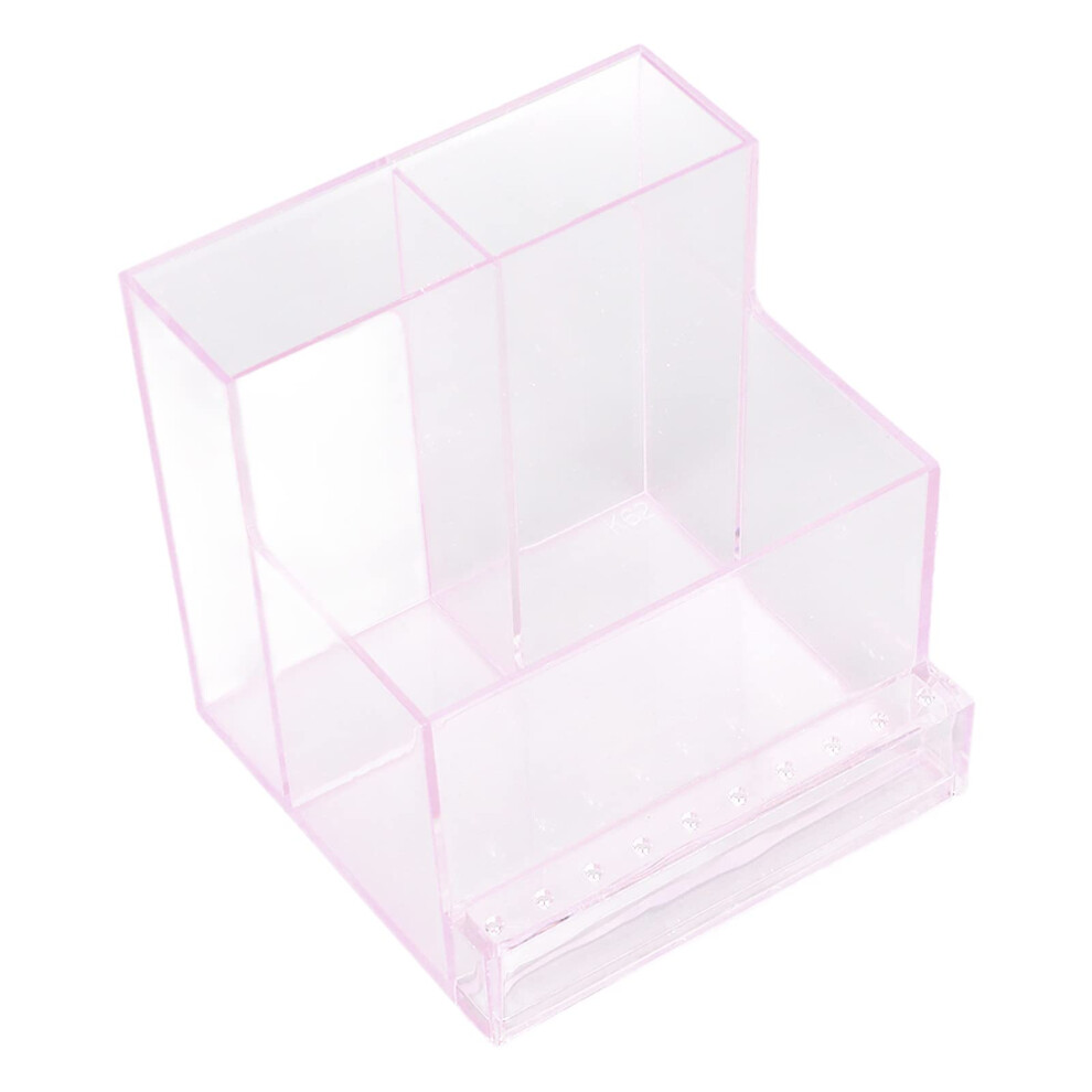 Nail Drill Machine Storage Box Acrylic Multi-Compartment Organizer with Exquisite Workmanship for Nail Art Tools