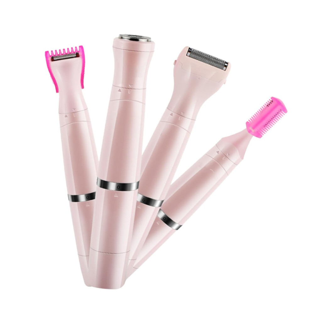 Pink Electric Shaver For Women Rechargeable Hair Trimmer Painless Grooming Device For Armpits Bikini Face