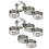 10 Pcs Stainless Steel Washer Spacer Set 15mm Outer 12mm Inner Diameter 16