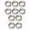 10 Pcs Stainless Steel Washer Spacer Set 15mm Outer 12mm Inner Diameter 15