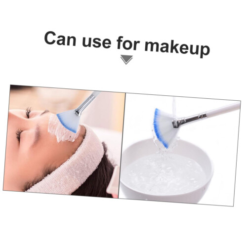 8pcs Long Handle Fan-Shaped Face Mask Brush Set Makeup Applicator Tool for Smooth Blending and Application 2
