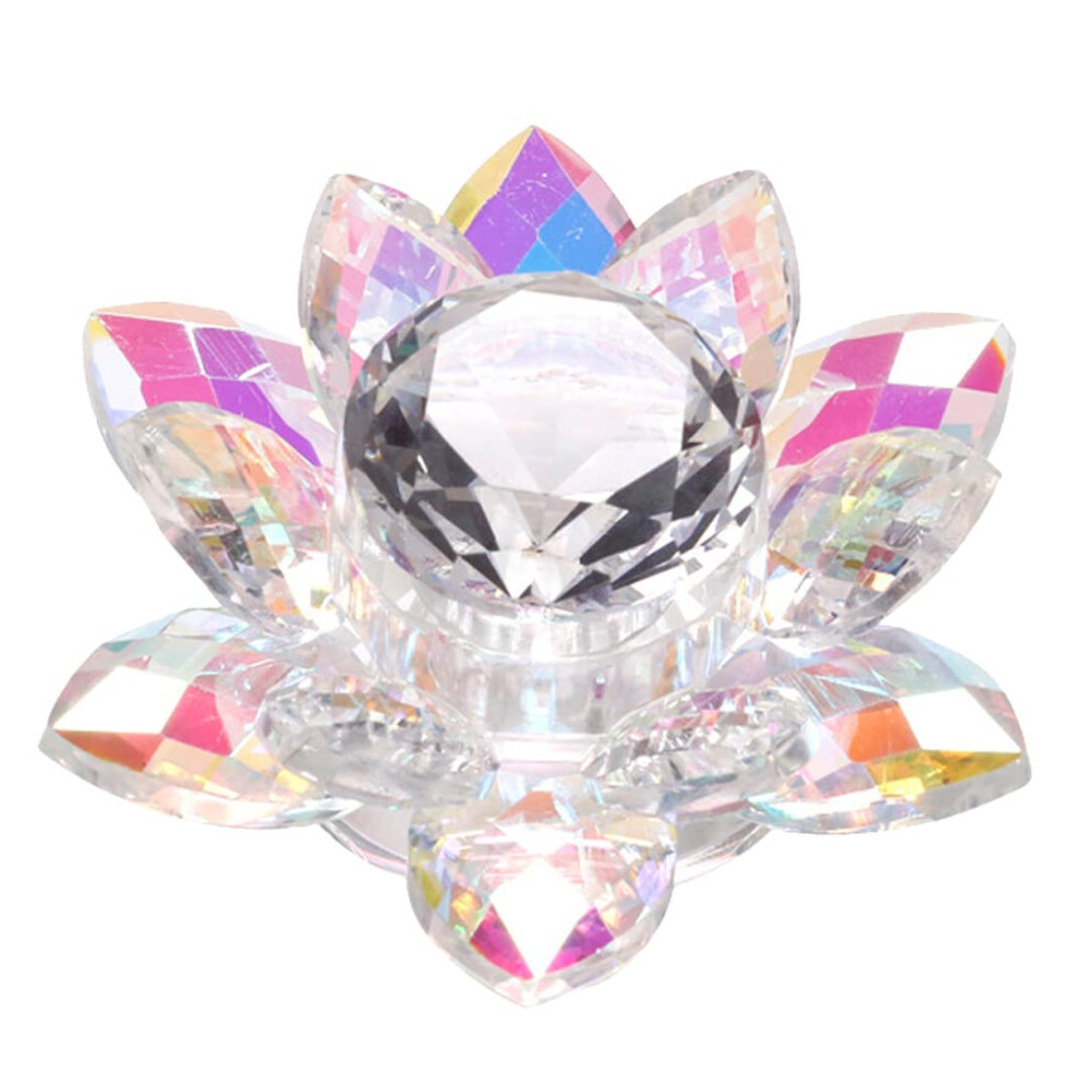 Lotus Shape Glass Dappen Dish for Nail Art, Acrylic Liquid Powder Bowl with Lid, Small Crystal Cup for Nail Care Tools