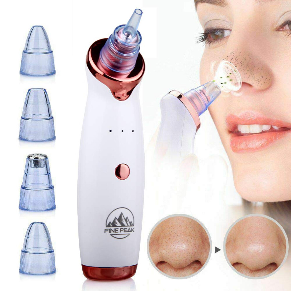 Blackhead Remover Vacuum Pore Cleanser with 5 Probes, Rechargeable, Portable, Effective for Oily Skin