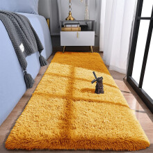 (Ochre Yellow, 60cm x 220 cm (2ft x 7ft 3")) Non Slip Rugs Soft Shaggy Area Rugs Runner Bath & Door Mats