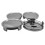 4 pezzi 75 mm Coprimozzo universale per ruote Coprimozzo cromato argento ABS Plastica Coprimozzo per 1